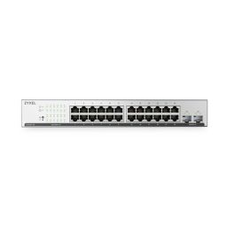 ZYXEL Switch 24x1000Mbps + 2xSFP, Fémházas, Menedzselhető, GS1915-26V2-EU0101F