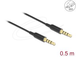 DeLock Stereo Jack 3.5mm male to male cable 0,5m Black
