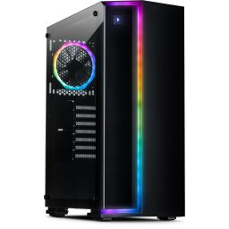 Inter-Tech S-3906 Renegade RGB Tempered Glass Black