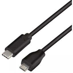 Logilink USB 2.0 cable USB-C male to micro-USB male 1m Black