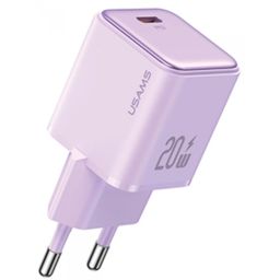 Usams Mini hálózati gyorstöltő adapter 20W Purple