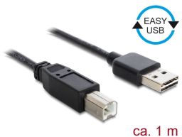 DeLock Cable EASY-USB 2.0 Type-A male > USB 2.0 Type-B male