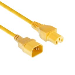 ACT Powercord C14 - C15 0,6m Yellow