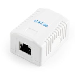 Gembird CAT5E FTP single port surface mount box White
