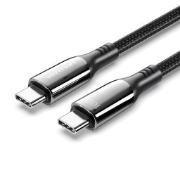 Vention Cotton Braided USB 2.0 C Male to C Male 5A Zinc Alloy Type cable 2m Black