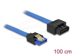 DeLock Extension cable SATA 6 Gb/s receptacle straight > SATA plug straight 100 cm Blue