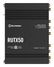 Teltonika RUTX50 vezetéknélküli router Gigabit Ethernet Kétsávos (2,4 GHz / 5 GHz) 5G Fekete