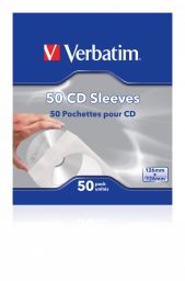 Verbatim CD/DVD Sleeves 50db White