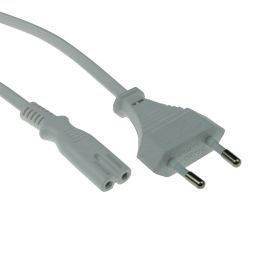 ACT Powercord Euro male - C7 female 1,5m White