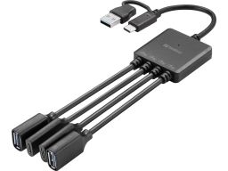 Sandberg USB-C/A to 2A+2C Splitter Black