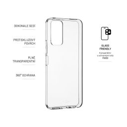 FIXED TPU Gel Case for TCL 405/406/408, clear, Mobiltelefon Kiegészítő
