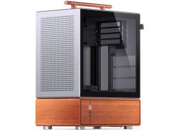 Jonsbo T7 ház, Midi-Tower, mATX, edzett üveg - ezüst