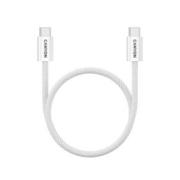 Canyon CND-CCMG60AB15W OnWire 60MG C-C 60W Magnet Braided cable 1m White