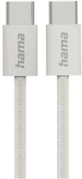 Hama Fabric USB-C to USB-C Cable 1m Beige