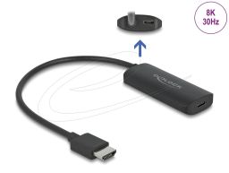 DeLock Adapter HDMI-A male to USB Type-C female (DP Alt Mode) 8K Black