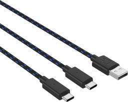 Venom VS5002 Dual Play & Charge USB Type-C PS5 controllers 3m Black