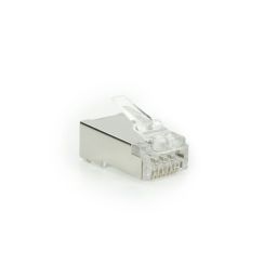 ACT CAT6A pass-through shielded modular RJ45 connector (25db)