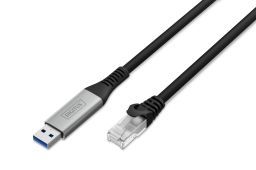 Assmann USB3.2 Gen1 - RJ45 CAT6A S/FTP Ethernet cable 1Gbit/s 5m Black