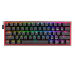 Redragon Fizz RGB, wired mechanical keyboard,RGB, red switch Black HU