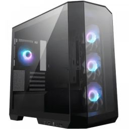 MSI Ház Midi ATX PANO M100R PZ, 4xARGB ventilátor, Tápegység nélkül, üvegfalú, fekete