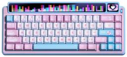 Aula AMG65 Blue LightFeather RGB Gaming Wireless Bluetooth Mechanical Keyboard Pink Stellar Meow US