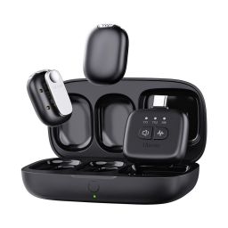 Ulanzi A30 vezeték nélküli Mini lavalier mikrofon, 2 mikrofon és 1 vevő, usb-c, lighting, fekete