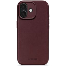 Decoded Leather Backcover for iPhone 17 Dark Ruby
