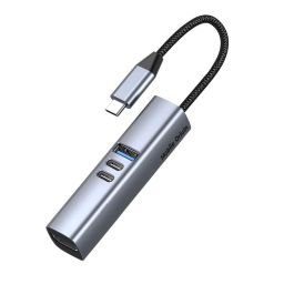 Mobile Origin USB-C Hub 7-in-1 HB2, HDMI, 3× USB-C, USB-A, TF/SD Slot, 5 Gb/s, Space Gray
