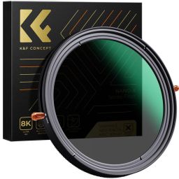 K&F Concept NANO-X, CPL+VARIO ND2-32 szűrő, w/o black cross, HD, vízlep, karcálló, törlőkendő, 55mm