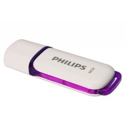 PHILIPS pendrive, 64GB, Snow, USB3.0, fehér-lila