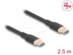 DeLock USB cable USB-C to USB-C 2,5m Black