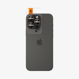 Spigen Glass tR EZ Fit Optik Pro for iPhone 16 Pro/Pro Max 2 Pack Desert Titanium