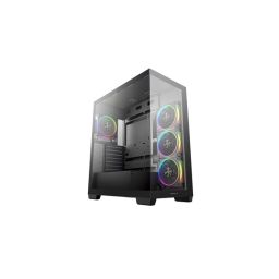 DEEPCOOL Ház ATX CG580 4F V2, Tápegység nélkül, Fekete, Üvegfalú