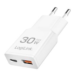 Logilink Dual-USB-C GaN charger White