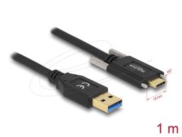 DeLock USB Type-A male to USB Type-C male cable 1m Black