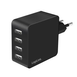 Logilink 4 port USB socket adapter 24 W 4x USB-A Black