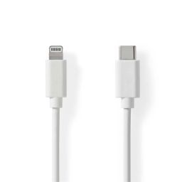 Nedis USB-C to Lightning Cable 1m White