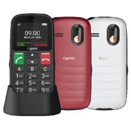 GIGASET GL30 mobiltelefon, idősek számára, Dual SIM, fekete