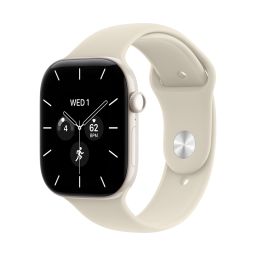 Apple Watch S12 Cellular 46mm Pearl White Ceramic Case with Sand Sport Band - M/L