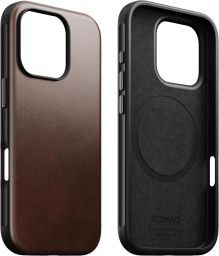 Nomad Modern Leather Horween iPhone 16 Pro Max case Rustic Brown