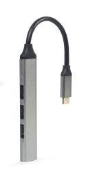 Gembird UHB-CM-U3P1U2P3-03 4-portos USB2.0 HUB Grey