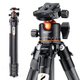 K&F Concept A254C4+BH-35L Carbon Fiber Travel Tripod Black