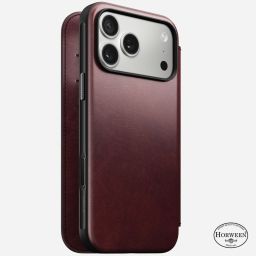 Nomad Modern Leather Folio (Horween) for iPhone 17 Pro Max Burgundy