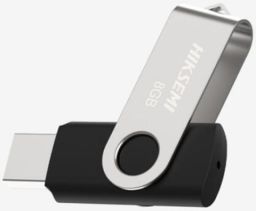 Hikvision HIKSEMI Pendrive - 4GB USB2.0, ROTARY, M200S, Ezüst-Fekete