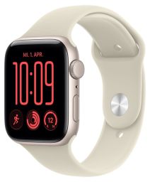 Apple Watch SE 3 GPS 44mm Starlight Aluminium Case with Sand Sport Band