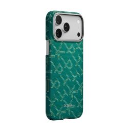 Pitaka Ultra-Slim Case for iPhone 17 Pro Max Monogram-Gold/Green