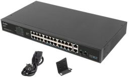 Lanberg Switch 24x 100Mb PoE+/ 2x Combo 19