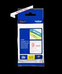Brother TZE-222 laminált P-touch szalag (9mm) Red on White - 8m