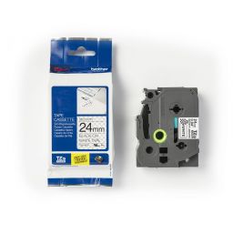 Brother TZE-SE5 laminált P-touch biztonsági szalag (24mm) Black on White - 8m 