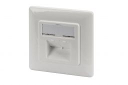 Digitus CAT 6A Class EA network outlet, shielded, 2x RJ45